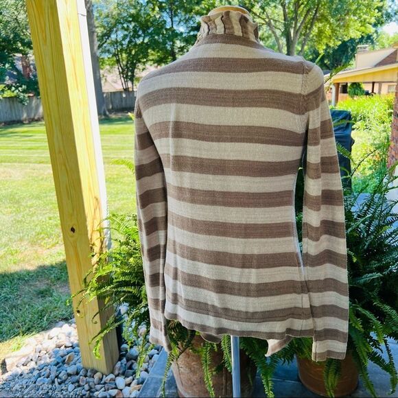 Vanity Cardigan  Striped longsleeve lightweight Wrap Size medium - Picture 4 of 8